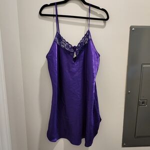 Secret Treasures Purple Satin Slip